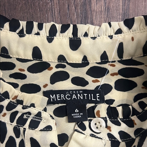 J.Crew Mercantile Animal Print Tiered Dress Women’s Size 6 36” Length - Picture 4 of 6